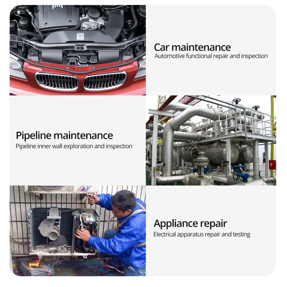 Câmera impermeável endoscópio com luz, HD Borescope Inspeção Camera, LCD, Automotive HVAC Drain Wall, 4.3 ", 5.5mm