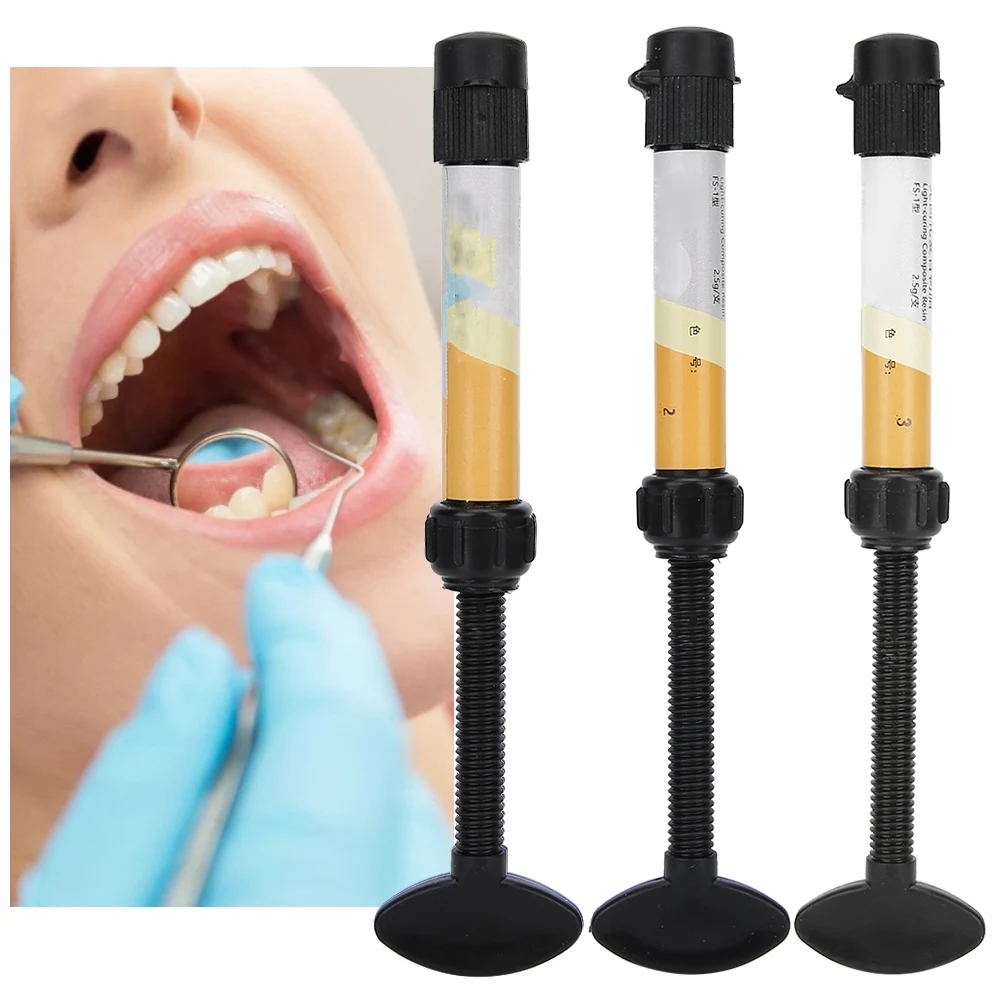 Dental Composite Resin Nanometer Solid Resin Light Curing Refill Syringe Delivery Tips Etch Gel Adhesive Bonding Flowing