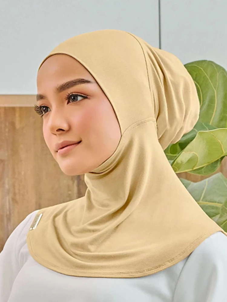 Ramadan muçulmano feminino hijab boné véu turbante moda islam gorro interno soild camisa underscaf bonés chapéu senhoras lenço