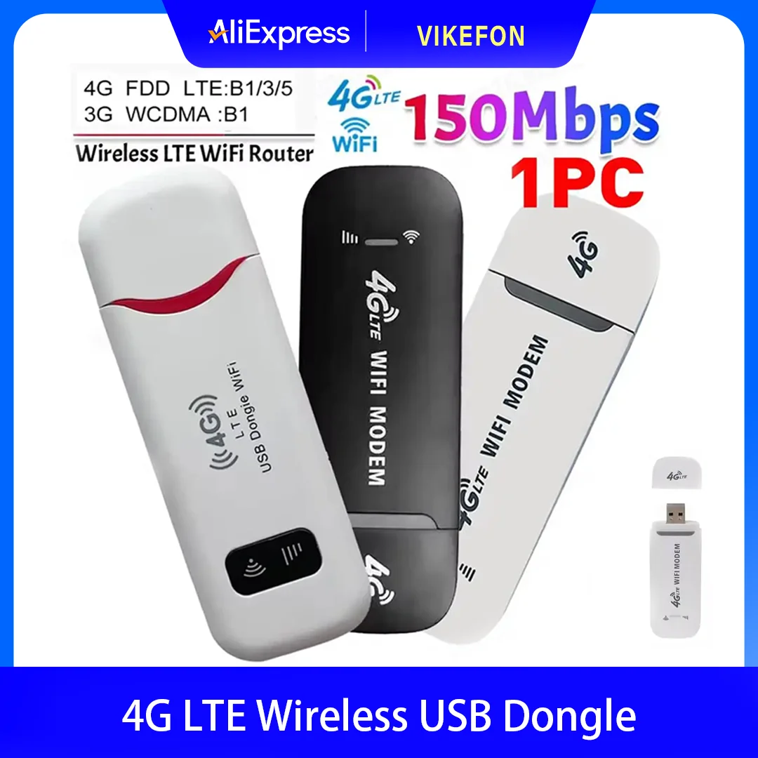 4G LTE Wireless USB Dongle Mobile Broadband 150Mbps Modem Stick 4G Sim Karte Wireless Router Home Office Wireless WiFi Adapter