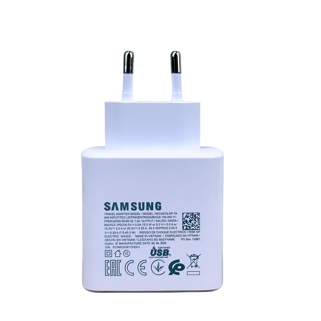Carregador original samsung s24 ultra 45w, adaptador de carga rápida para galaxy s23 s22 note20 ultraz flip fold 5 4 3 2 cabo 5a genuíno