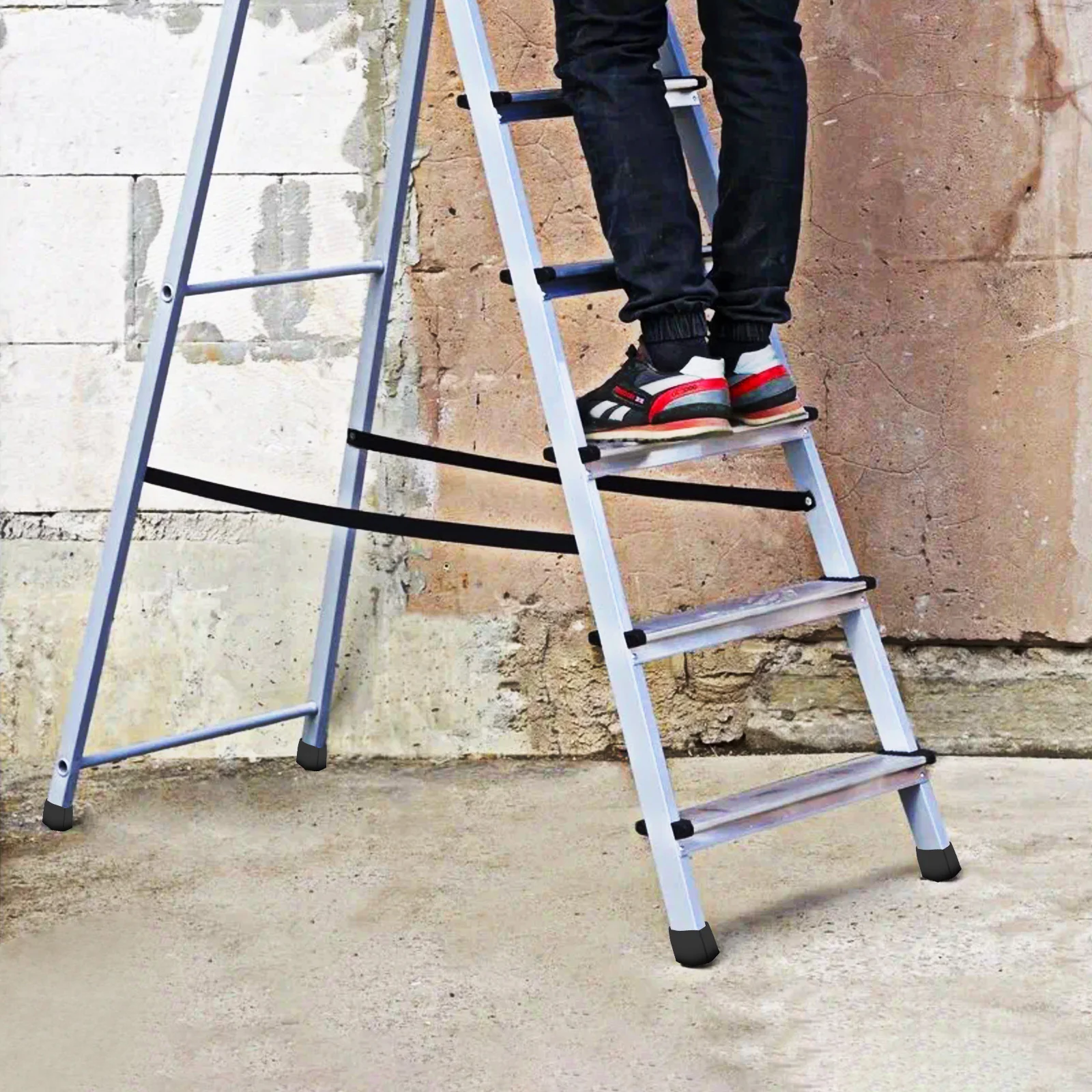 2 pezzi piedini non scaletta coperture in gomma 2X4 cm poggiapiedi per scale domestiche scaletta pieghevole pavimento antiscivolo
