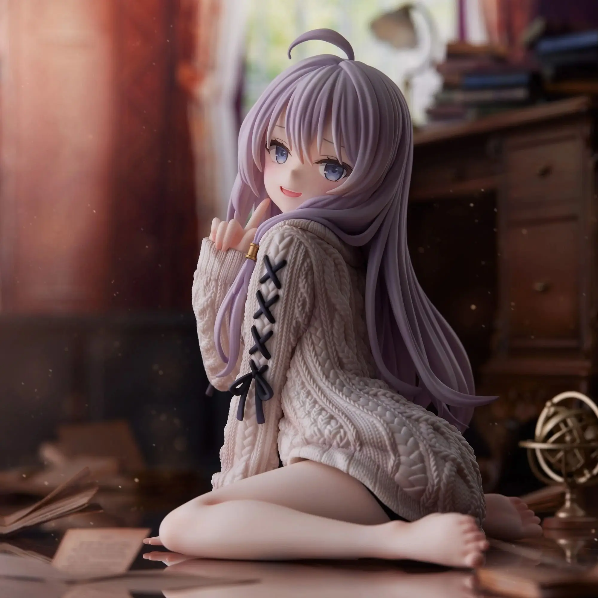 15cm a jornada de elaina anime figura vestido de malha bruxa elaina figura de ação pvc coleção modelo boneca brinquedos para presentes de natal