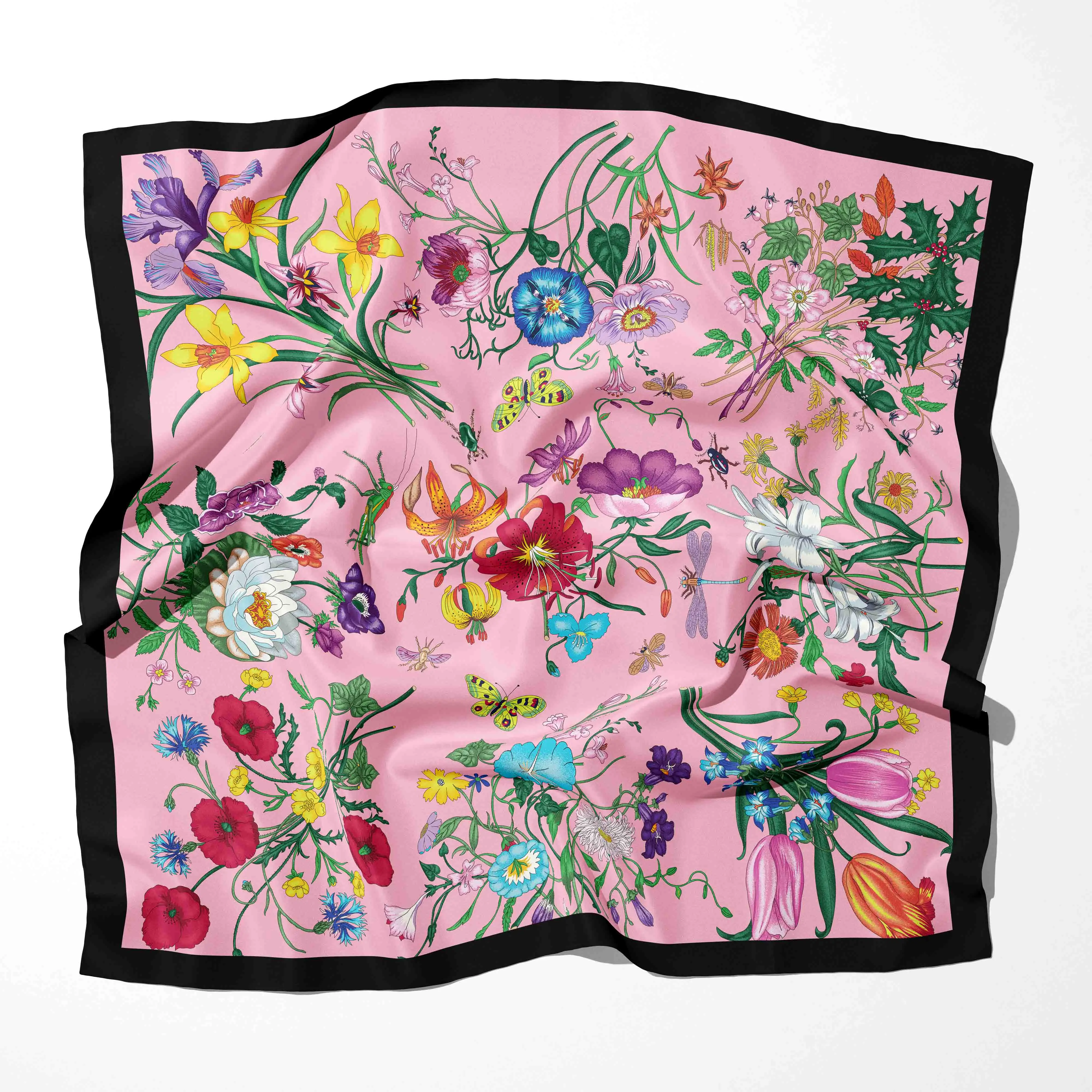 70 cm * 70 cm moda 2025 bufanda estampada de diseñador invierno cálido chal para el cabello para la cabeza bufandas de lana de diseñador para mujer diadema cuadrada Hijabs