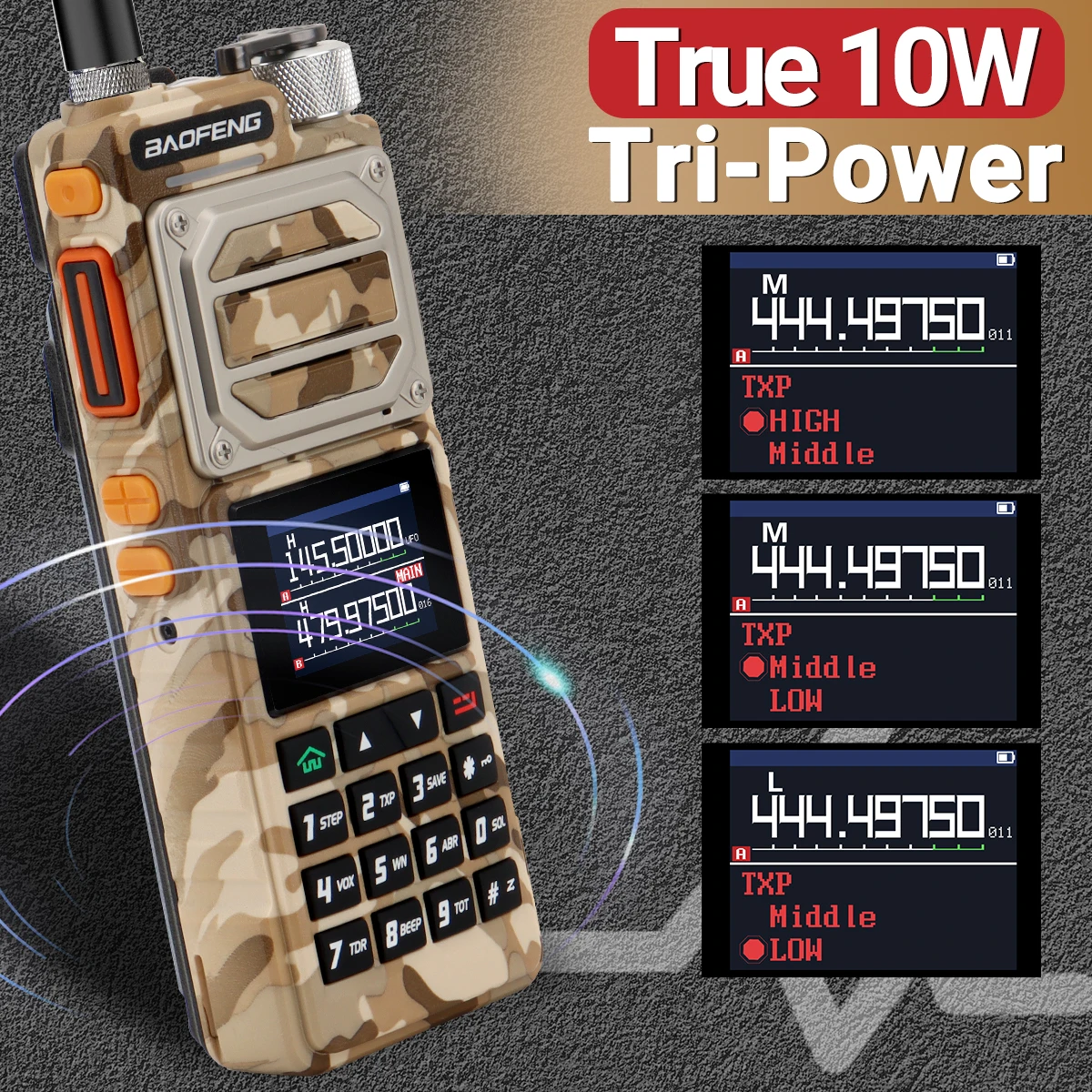 Baofeng UV-25 Walkie Talkie Air Band Long Range UHF VHF AM Wireless Copy Frequency 999CH  NOAA Type-C Charger Ham Two Way Radio