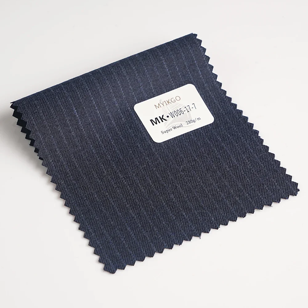 1.5/3.5 メートル 100% ウールスーツ生地メートルによるメンズ上院議員布テーラー縫製布ストライプパンツベストジャケット布ダークグレー-6W