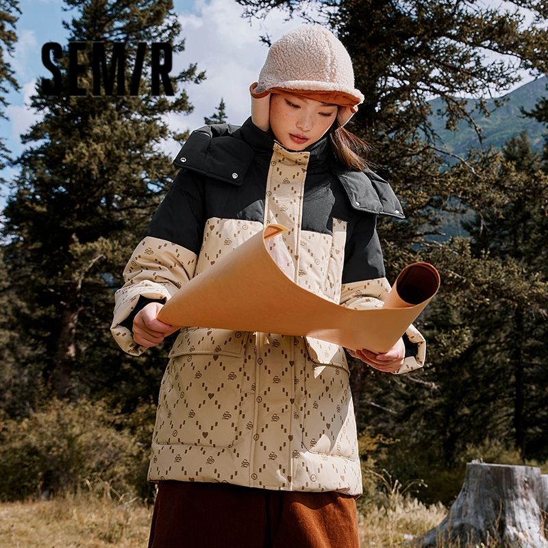 Semir แจ็คเก็ตกันหนาวสำหรับผู้หญิง, แจ็คเก็ตกันหนาวยาวปานกลางถอดออกได้เสื้อแจ็คเก็ตใส่ทำงานให้ความอบอุ่นกันหนาวมาใหม่2023ฤดูหนาว
