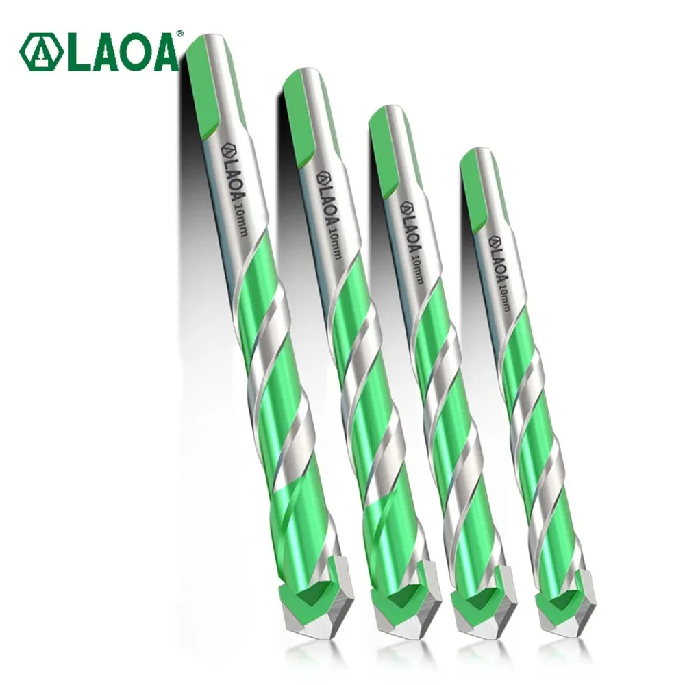 LAOA เจาะบิตมัลติฟังก์ชั่นเจาะ Bits 3-12 มม.Super Hard Alloy Twist Overlord เจาะผ่านรูเจาะแก้ว