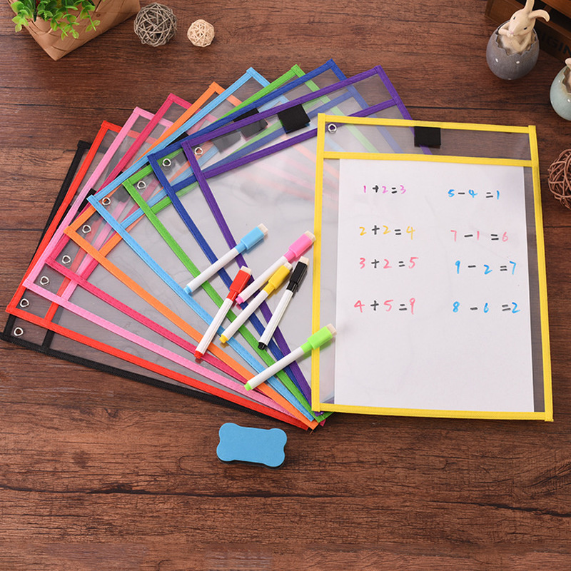 10Pcs Transparent Trockenen Pinsel Tasche Kinder Handwerk Zeichnung Bord Malerei Doodle Färbung Lernen Pädagogisches Spielzeug Für Kinder Geschenk