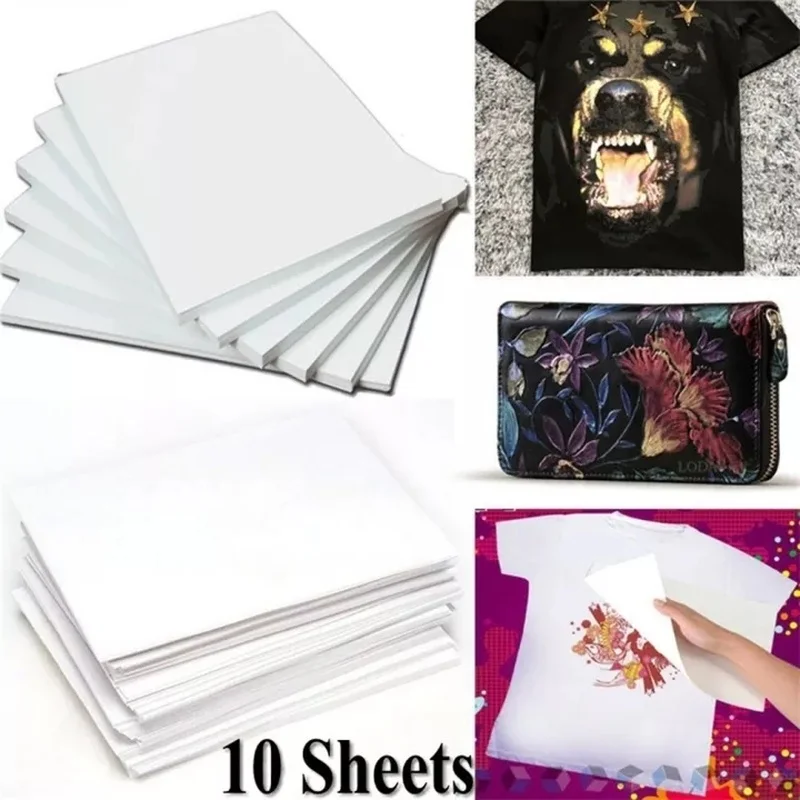 10-arkuszowy papier termotransferowy do druku atramentowego w formacie A4 Lekki papier termotransferowy do drukarki atramentowej Narzędzie do majsterkowania