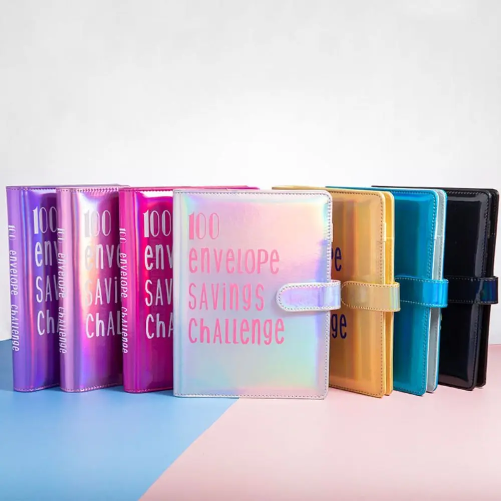 A5 ขนาดท้าทาย Budget Binder ซองจดหมาย 100 วัน 100 ซอง Challenge Notebook หลวม Binder ทนทาน