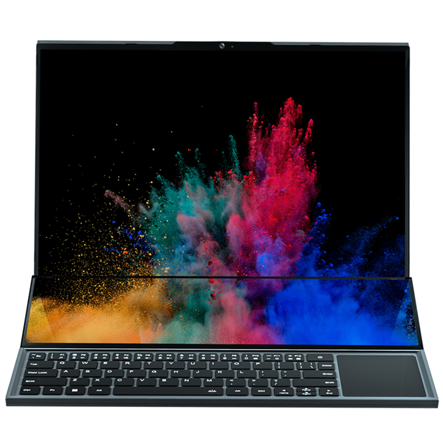Intel Core I7 9750H 16,1 + 1,1-дюймовый ноутбук с двойным экраном, 64 ГБ ОЗУ, 4 ТБ SSD DDR4 Window11, 5,3 ГГц, HD-камера, портативный офисный компьютер