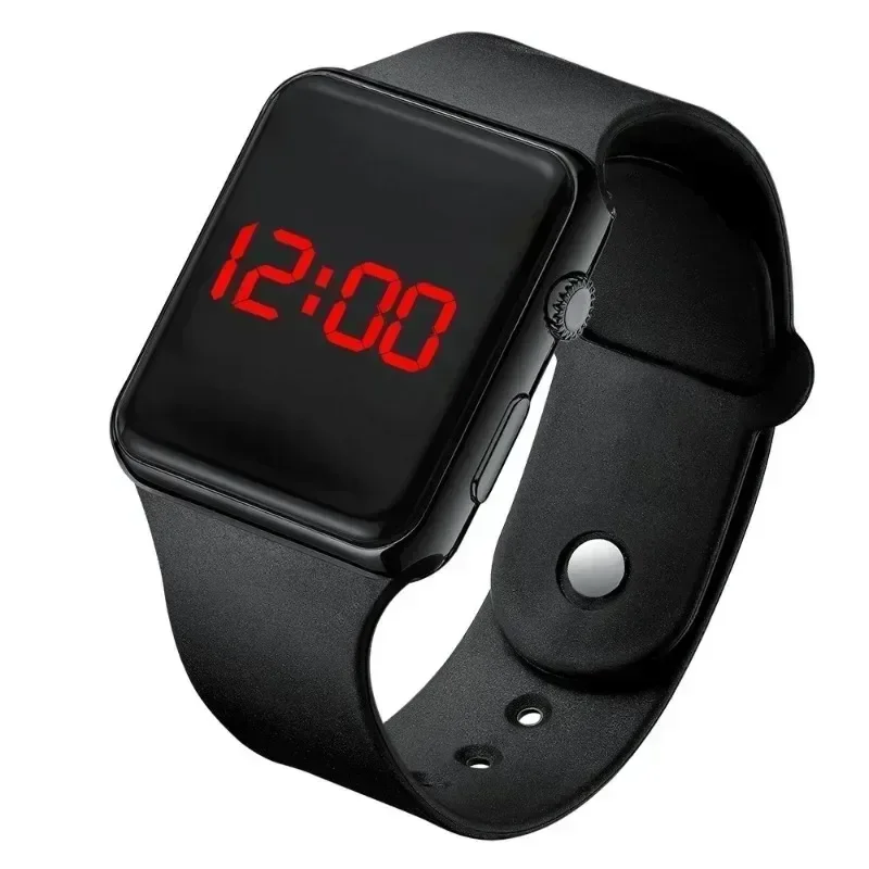 Relojes digitales para Hombre y mujer, Reloj de pulsera deportivo LED cuadrado electrónico, Reloj femenino de silicona Simple informal a la moda, Reloj para Hombre
