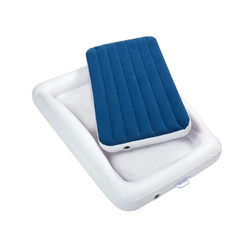 Travel Necessary Lightweight Flocked Surface Folding Portable  Inflatable Kids Air Mattress Bed Outdoor