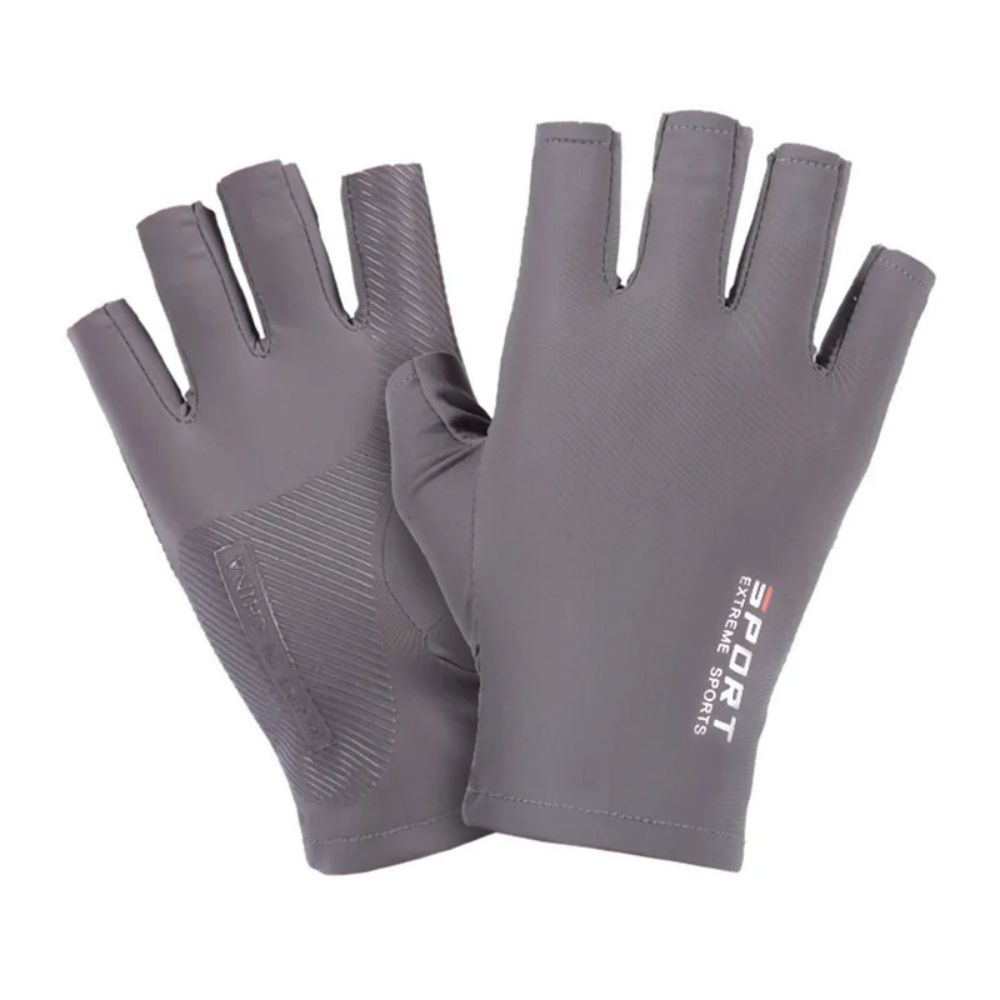 Luvas de ciclismo halffinger de seda gelo para homens e mulheres esportes ao ar livre fitness condução pesca alta elasticidade confortável