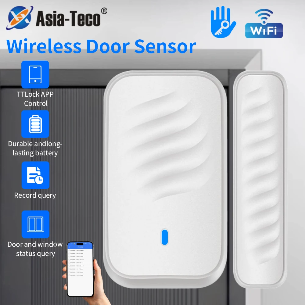 TTLOCK 2,4G WIFI Schloss Kompatibel Tür Sensor Tür Kontakt Status Erkennung Sensor Arbeit Mit TTLOCK Smart Schlösser Zugangskontrolle