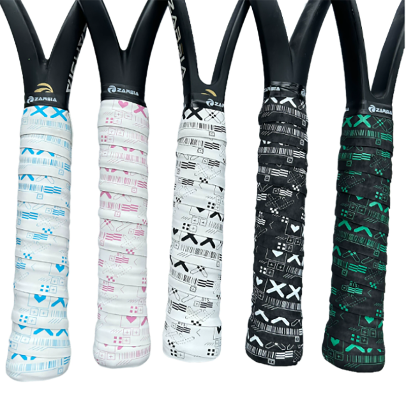 ZARSIA nouveau ruban de poignée absorbant la sueur imprimé mat pour raquettes de Badminton de Tennis sec antidérapant résistant à la sueur 1 pièces