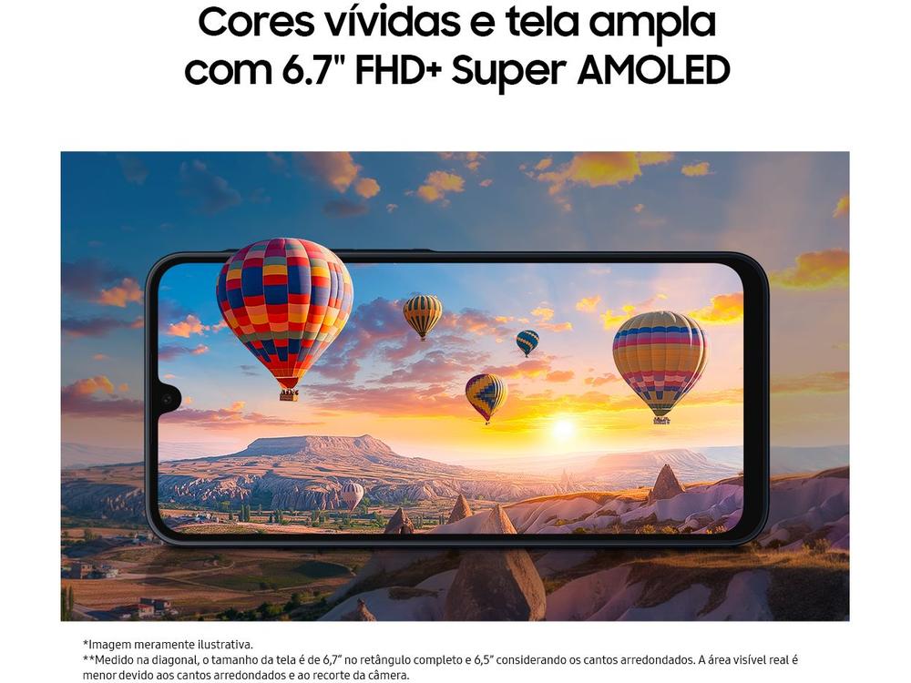 Smartphone Samsung Galaxy A16 256GB Cinza 8GB RAM 6,7" FHD+ Câm Tripla + Selfie 13MP