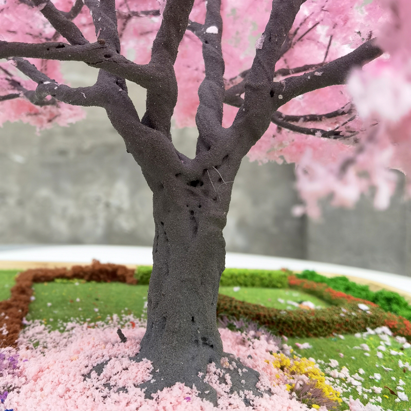 10-25cm simulação flor de cerejeira modelo de árvore flor árvore boneca japonesa casa decoração paisagem animação jardim cenário diorama