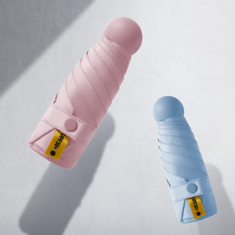 Parasol plano de protección solar para mujer, sombrilla de bolsillo, de doble uso, Anti-UV, para sol y lluvia, 50% de descuento