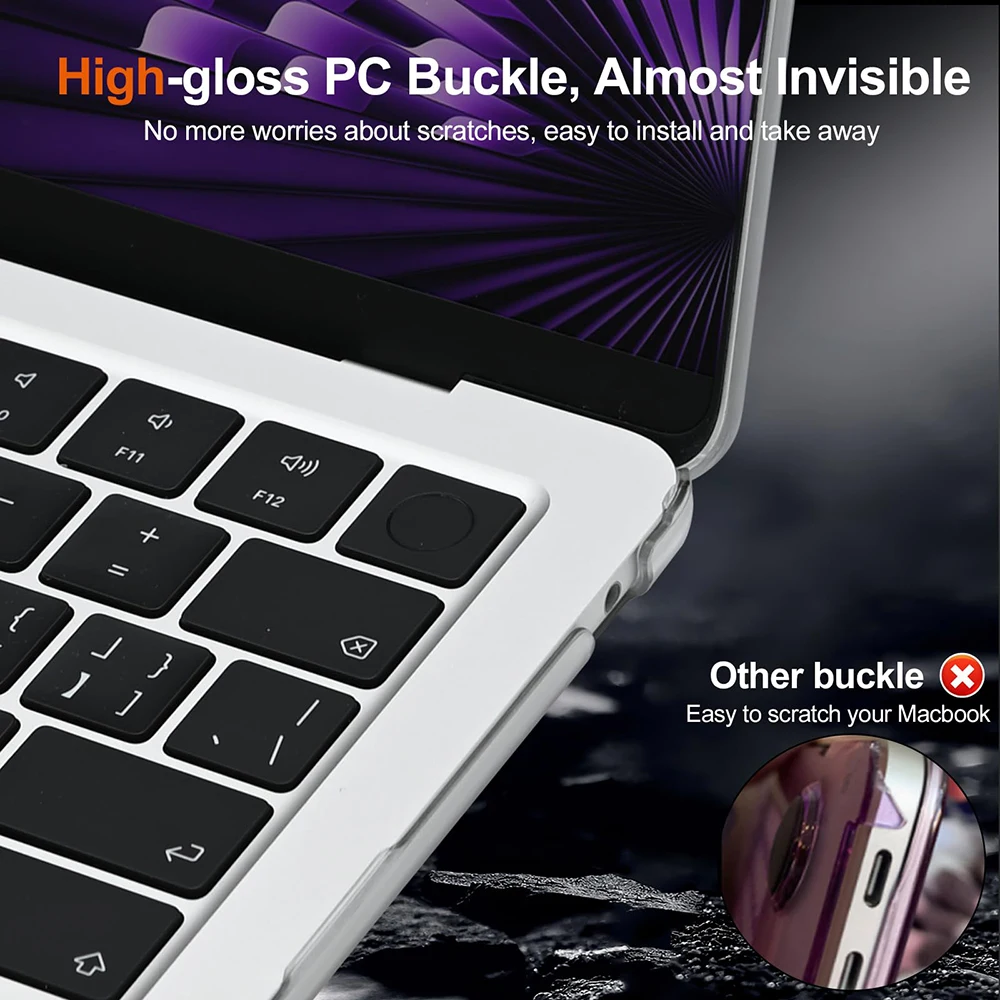 Funda de portátil para MacBook Air de 13 pulgadas M3 M2 2024 2022 lanzamiento A3113 A2681 para Macbook Pro 14 M4 2024 funda Pro 16 M4 2024