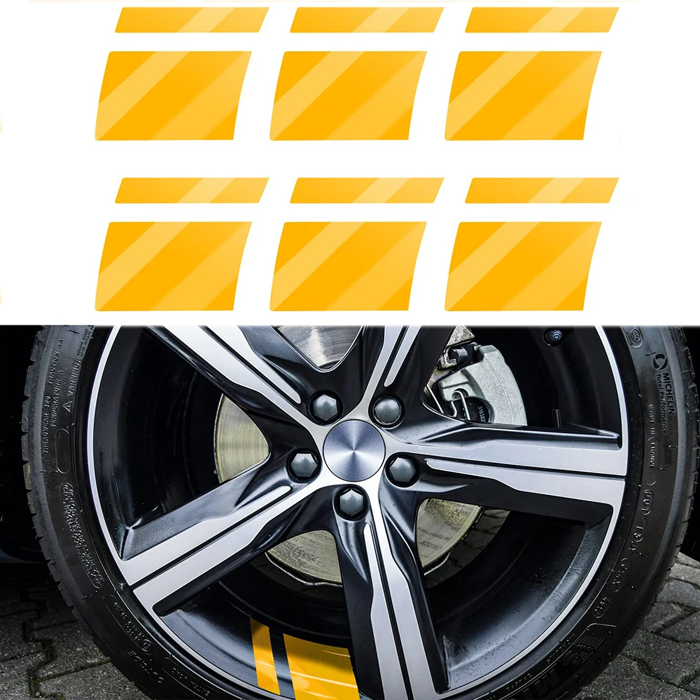 Adesivos refletivos para roda de carro, adesivo de aviso de segurança, refletor, película protetora para caminhões, motocicletas