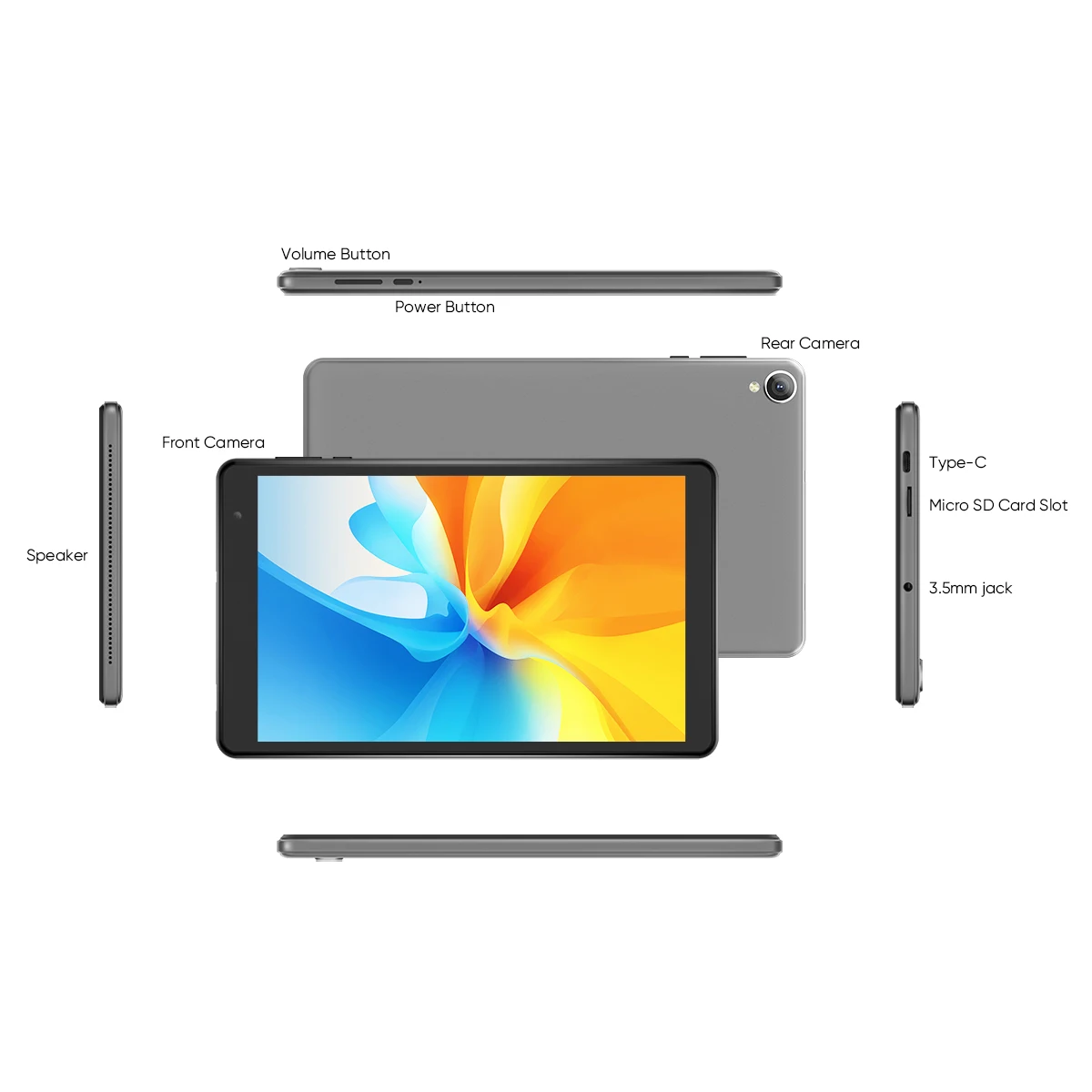 N-one 8 Zoll 12GB RAM Android 14 Tablet-Computer mit Octa-Core, neueste Tablet-Unterstützung 5g WLAN