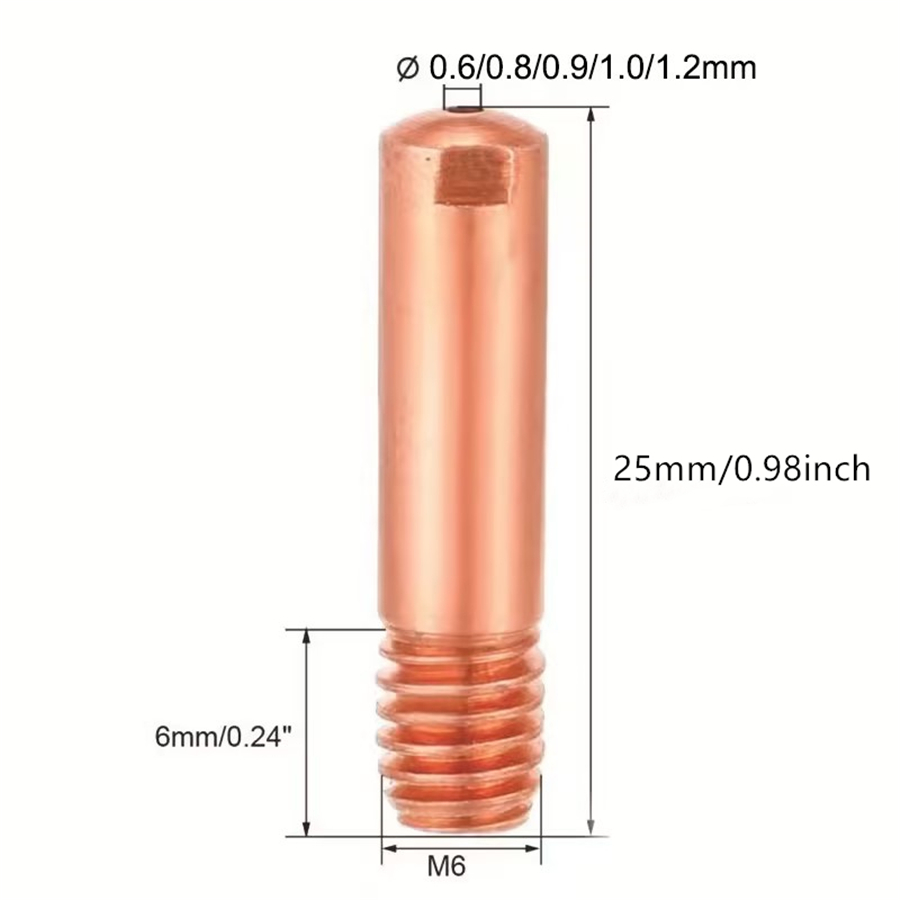 10Pcs Welding Torch Nozzle 0.8/1.0/1.2mm MB-15AK MIG/MAG M6 Welding Torch Tips Holder Gas Nozzle Soldering Accessories