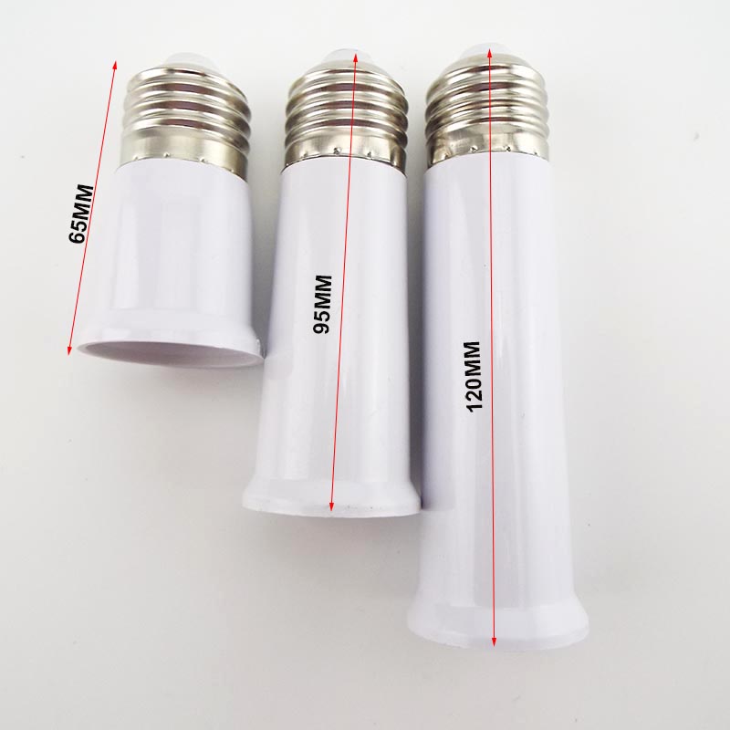 65mm 95mm 120mm E27 a E27 extensor portalámparas Base bombilla extender adaptador de enchufe de extensión convertidor de adaptador de luz LED
