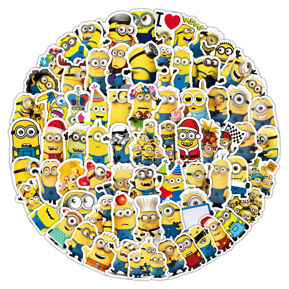 100 STKS Leuke Cartoon Anime Graffiti Stickers voor Fiets Hand Account Etui Decals LanLanStickersWorld