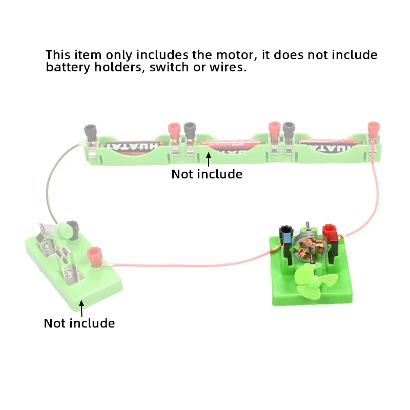 DIY DC ไฟฟ้ามอเตอร์รุ่นการทดลองฟิสิกส์ช่วย 4.5V เปิดโครงสร้างมอเตอร์รุ่นฟิสิกส์วิทยาศาสตร์การศึกษา