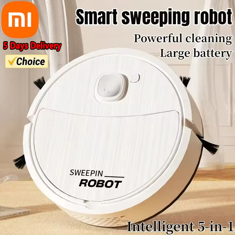 Xiaomi-Mini Aspiradora Robótica portátil automática 5 en 1, máquina de barrido en seco y húmedo recargable por USB para el hogar 2024