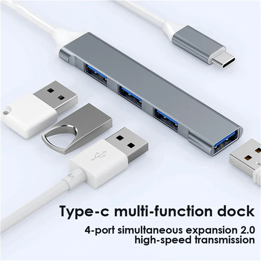 USB C HUB 3.0 Type C 4 Port Multi USB Splitter Adapter OTG For Xiaomi Lenovo Macbook Pro 13 15 Air Pro PC Computer Accessories