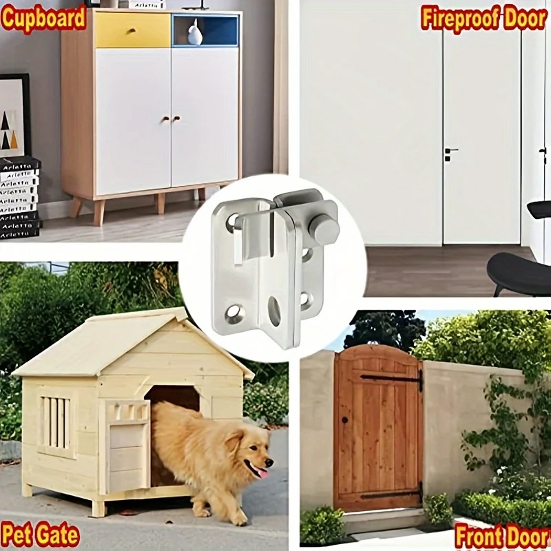 1pc Flip Latch Gate Latches Slide Bolt Latch Safety Door Lock Catch For Barn Cabinet Pet Cage Garden Bathroom Garage Window Slid