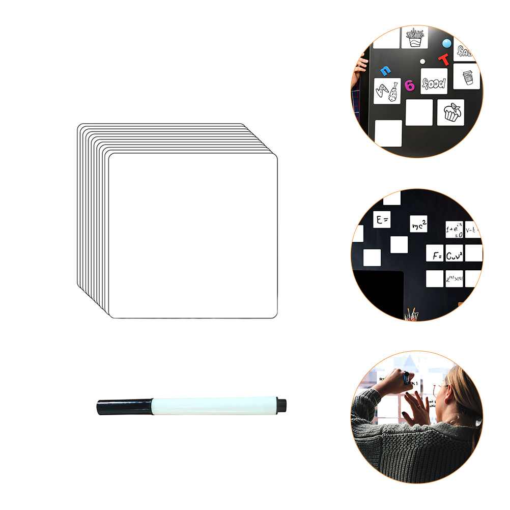 12 Pcs List Repeatedly Erase The Whiteboard Sticky Notes Washable Decals Circle Label Labels Creative Office