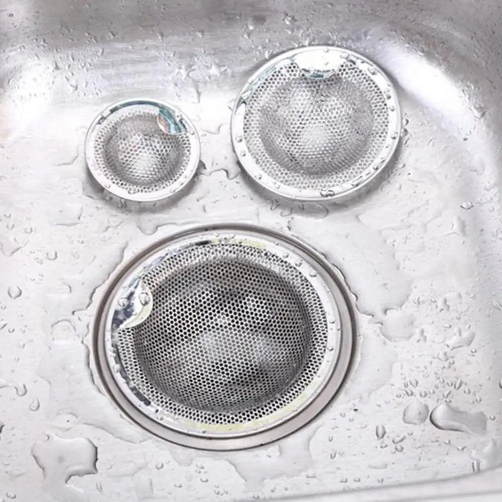 Colador de acero inoxidable para cocina, herramientas de baño, filtro de drenaje para fregadero de agua
