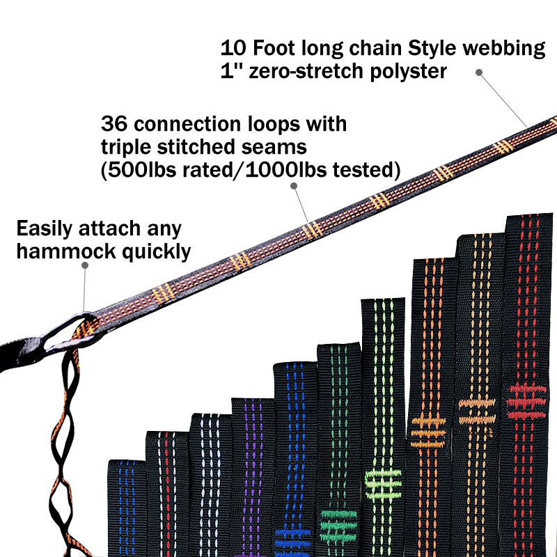 2 шт., ремень для гамака, 280 см, с пряжкой