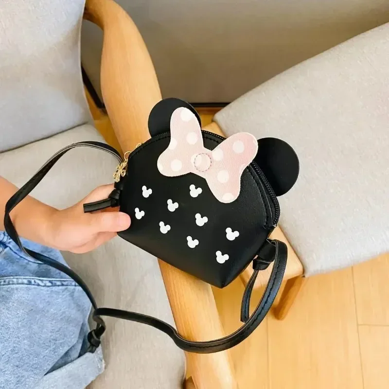 Nowa księżniczka portmonetka dziewczęca torba Crossbody dziecięca pudełko na monety torba urocza kreskówka kokarda dziecięca portfel torba na ramię z kokardą
