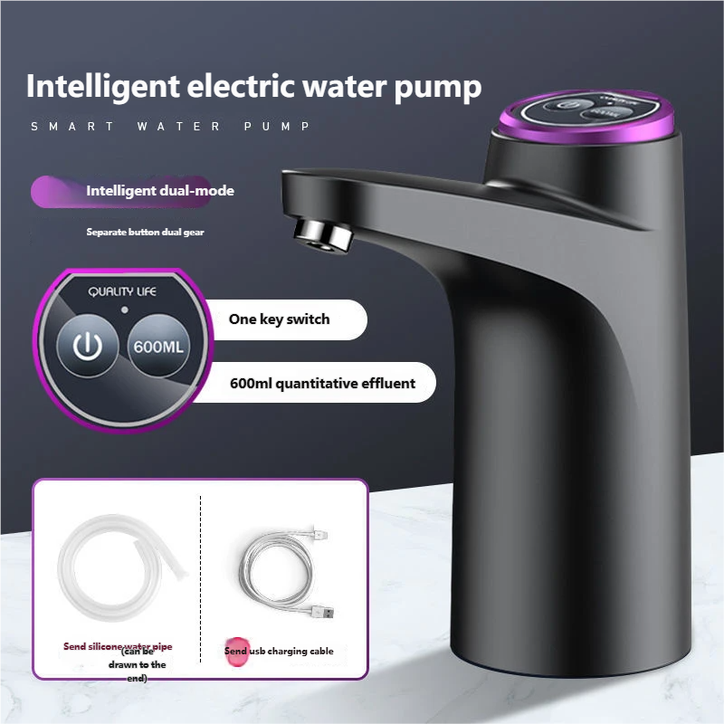 Automatic Water Press Household Barreled Water Electric Water Pump USB Rechargeable Mineral Water Pump Portable Water Dispenser