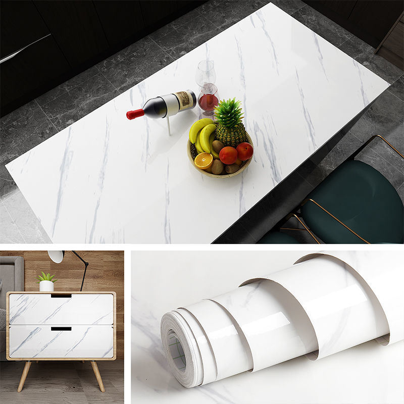 大理石ビニールフィルム DIY 自己粘着壁紙浴室キッチン食器棚カウンタートップコンタクト紙 PVC 防水ウォールステッカー