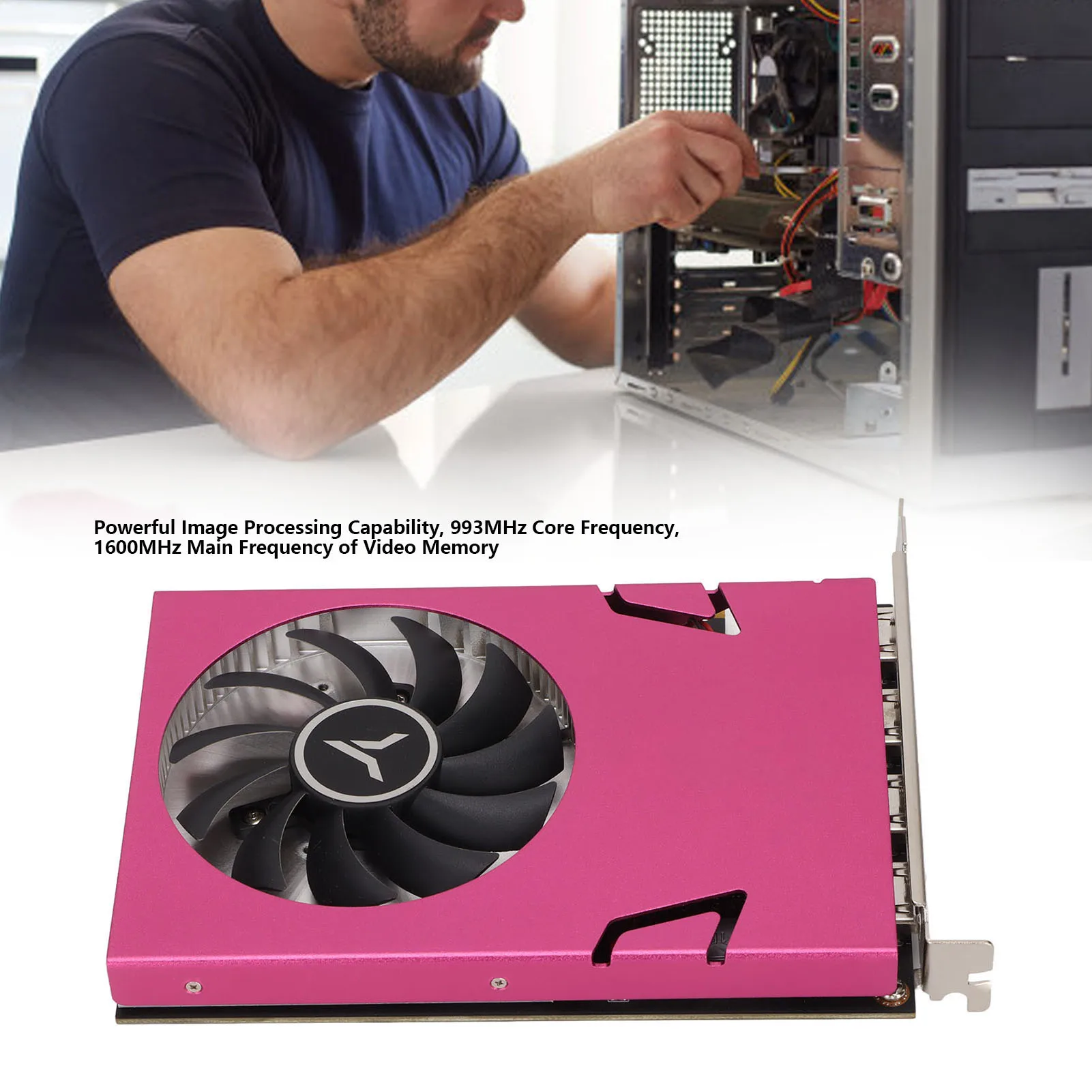 Grafikkarte, 10 Bit Farbtiefe, geteilter Bildschirm, Grafikkarte, 993 MHz Frequenz, 4K, klares Bild für Desktop-Computer
