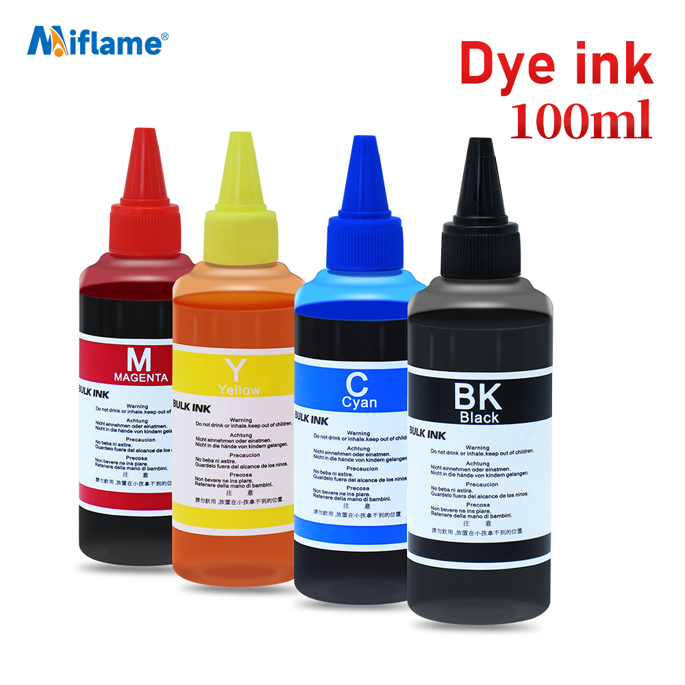 100 ml Dye Ink Universal Refill Ink Kits Anzug für HP Canon Epson Brother Inkjet Drucker BK C M Y Nachfüllbare Patrone Bulk Tinte