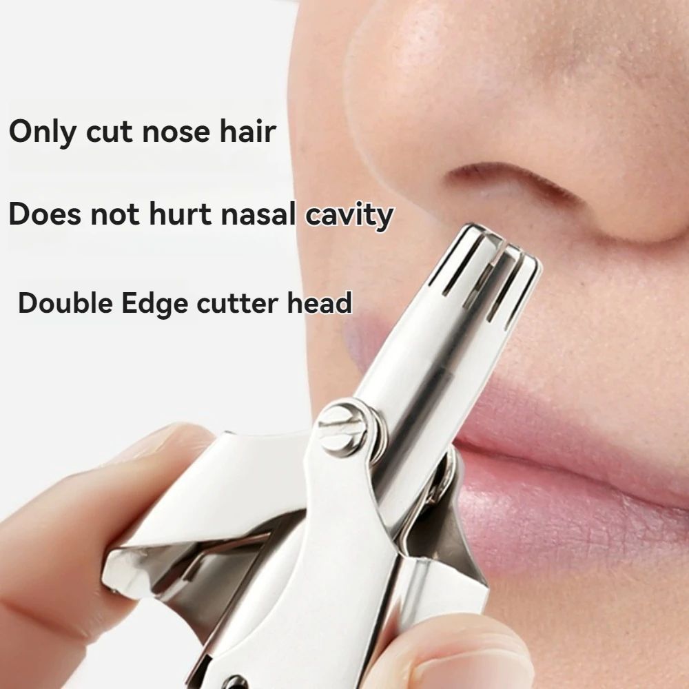 Nose Hair Cleaner Stainless Steel Shaving Cleanup Clean Nose Hair God Lightweight Portable Washable Manual Nose Hair Trimmer