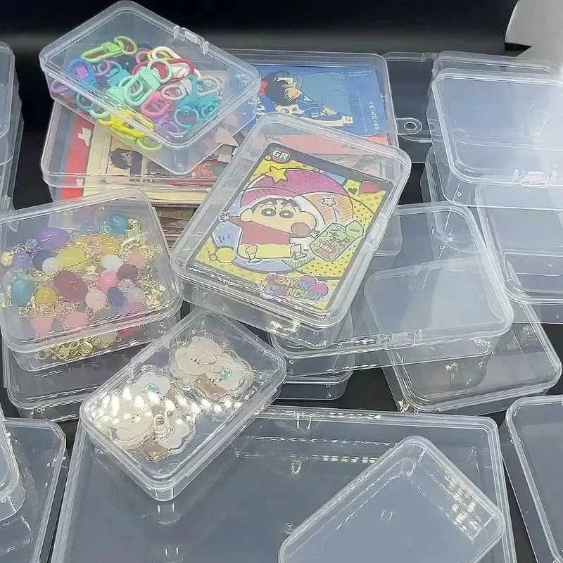 PP Storage Box Mini Transparent Plastic Case Container Square Rectangle Packaging Box for Jewellry Beads Small Items