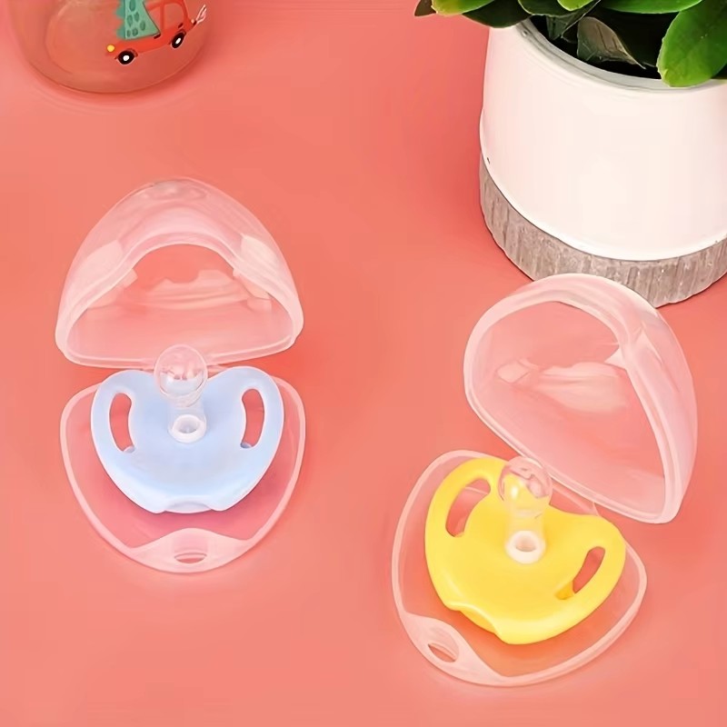 Étui à sucette Transparent, boîte porte-sucette, étui de protection de mamelon sans BPA pour voyage et maison