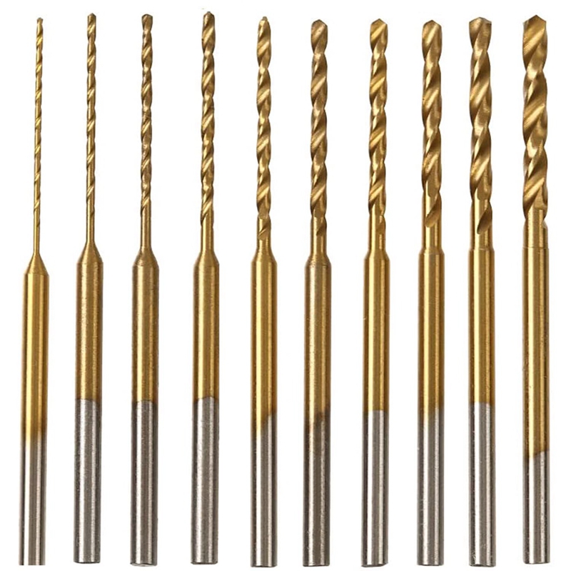 Micro-Xoắn Bộ Mũi Khoan-10 Chiếc 0.6Mm-2.2Mm Nhỏ Mũi Khoan 2.35 Vỏ HSS khắc Mini Khoan Lỗ Dụng Cụ Khoan