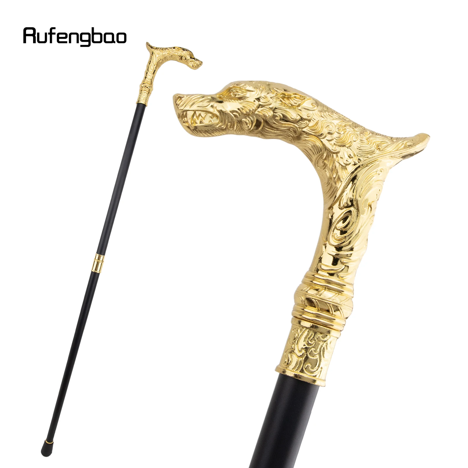 Bastón decorativo de leopardo Kylin dorado, bastón decorativo para fiesta Vintage, bastón para caminar a la moda, báculo de Halloween de 93cm