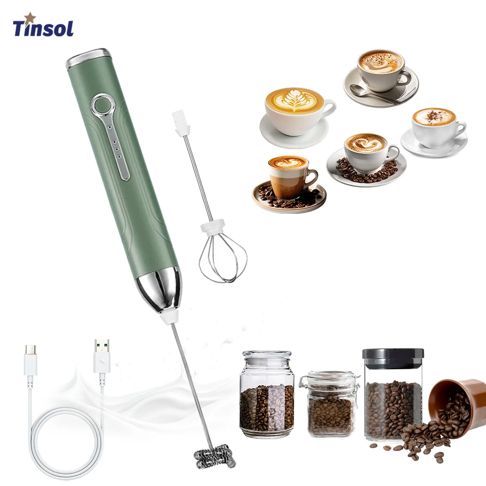 Mini Espumador de leche portátil inalámbrico tipo C, recargable, de 3 velocidades, Espumador de café, herramientas de cocina portátiles, batidor de espuma