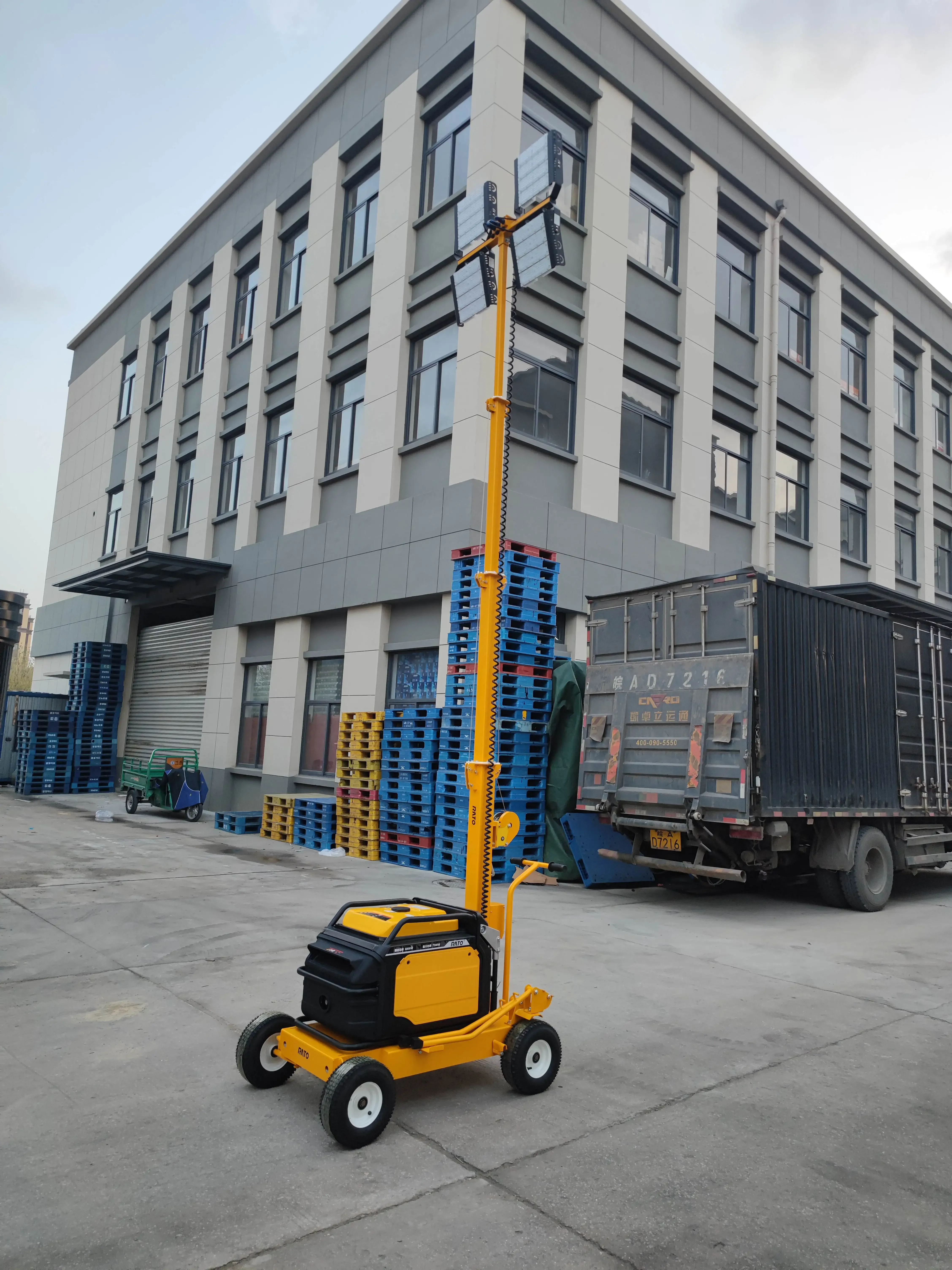 Portable LED Solar Mobile Signal Lighting Garden Home Stack Generator Balloon Mobile Diesel Light Towers