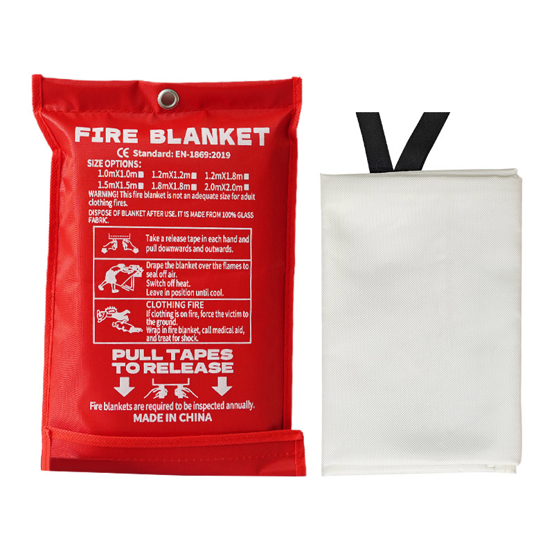 Emergency Fire Blanket Fiberglass Flame Retardant Suppression Blanket for Home Kitchen Safety Survival Cover